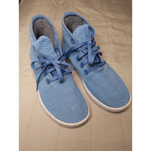 allbirds Shoes - Allbirds Tree Dasher High Top Wool Knit Sneakers Blue Gray Women's 8 EU 38